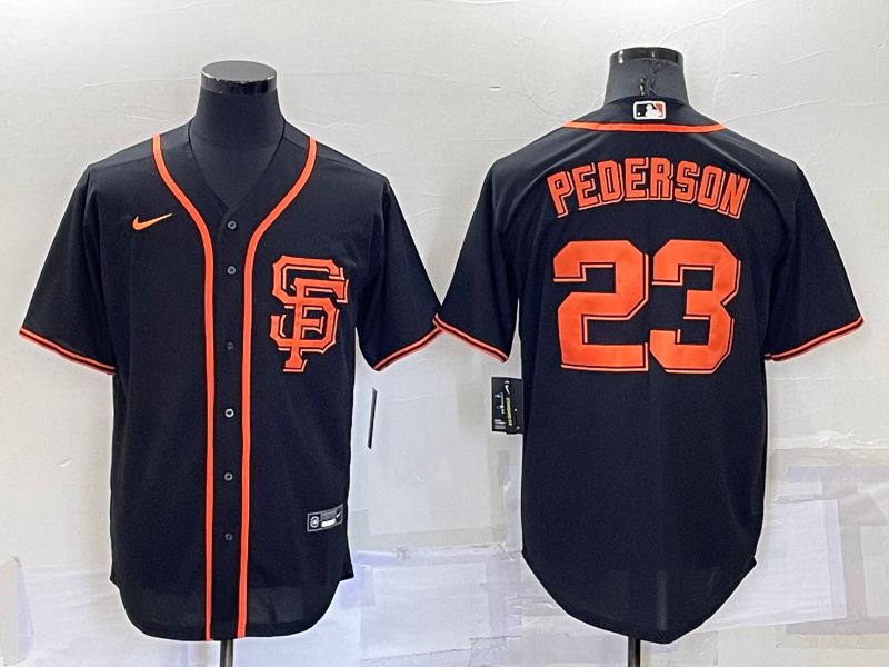Men San Francisco Giants #23 Pederson Black Game Nike 2022 MLB Jersey